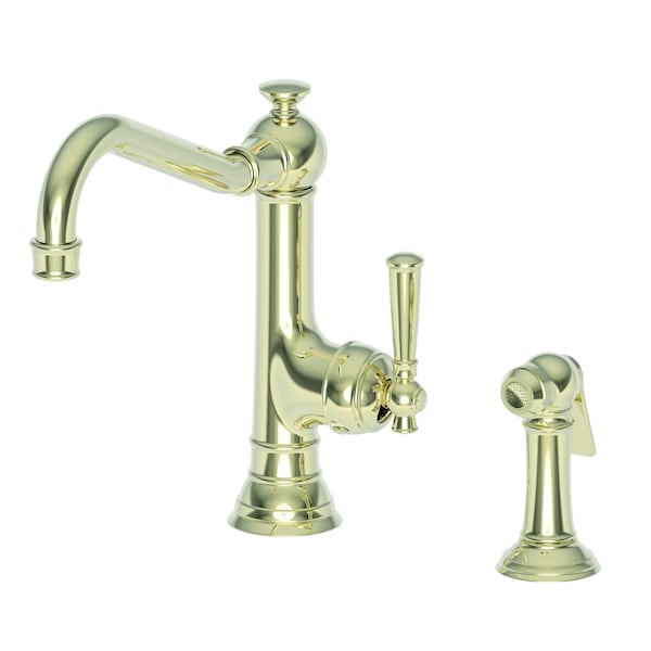 Newport Brass Single Handle Kitchen Faucet With Side Spray in French Gold (Pvd) 2470-5313-24A - main